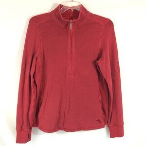 Tommy Bahama Red 1/2 Zip Pullover Size Large